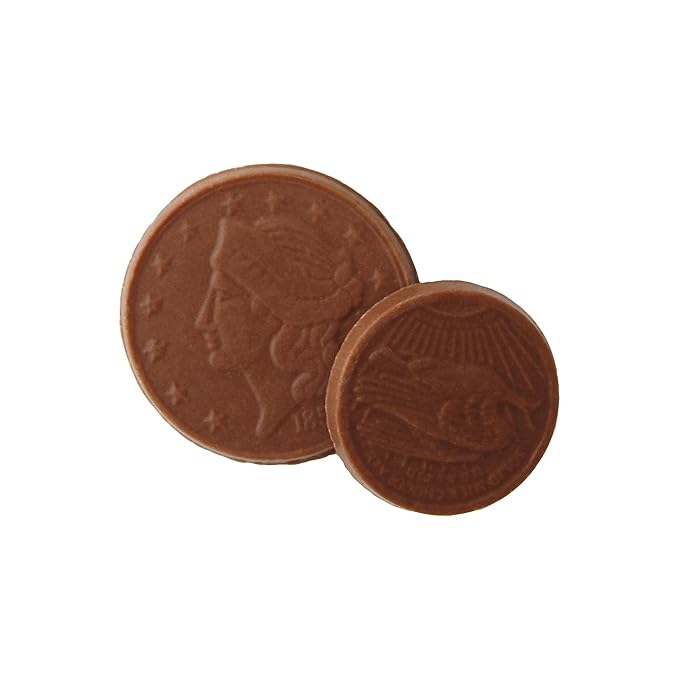 Vermont Nut Free Chocolates Milk Chocolate Coin Chest (2-Pack - 12 coins per pack) Nut-free Egg-free Kosher