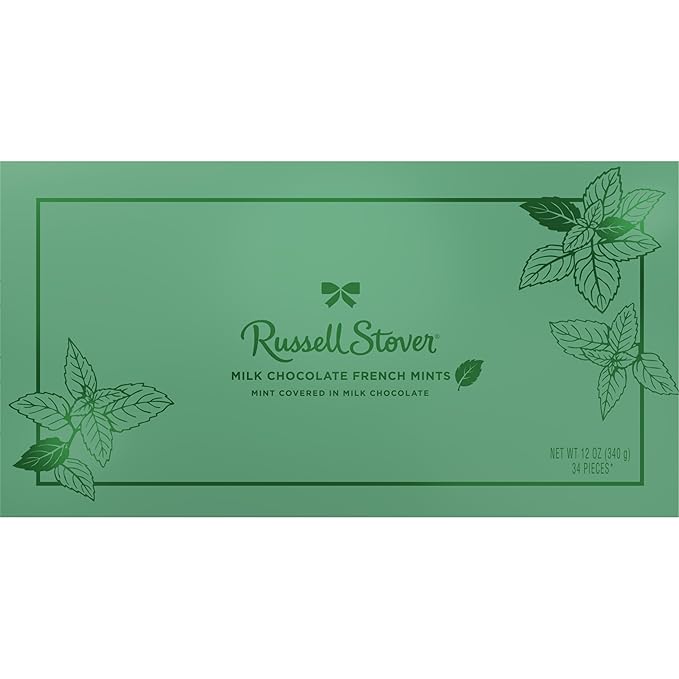 RUSSELL STOVER Milk Chocolate French Mints Candy Gift Box 12 oz. NEW BOX