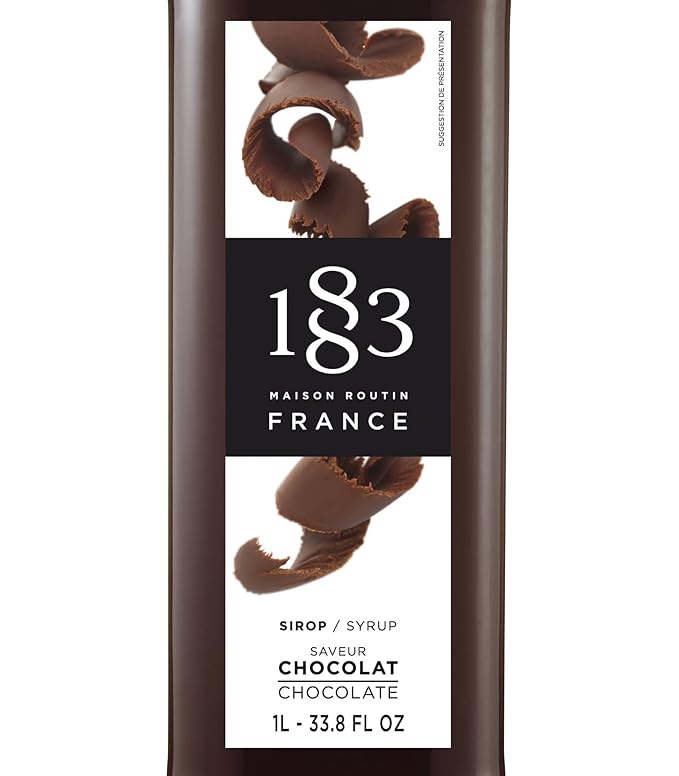1883 Chocolate Syrup for Drinks Made in France 1 Liter Glass Bottle