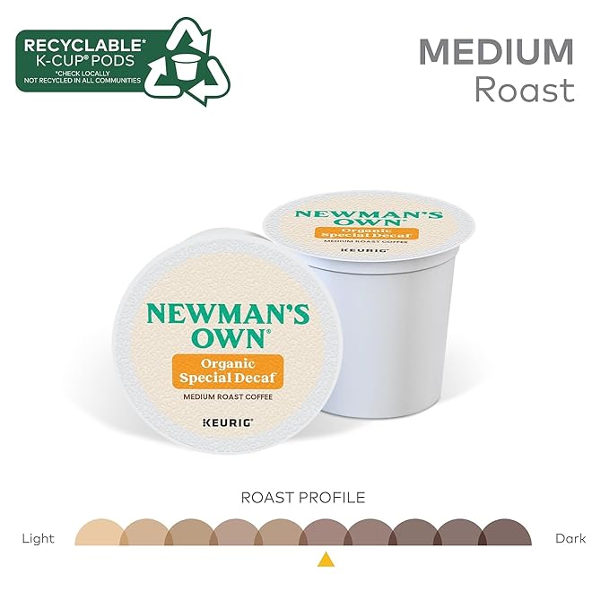 Newman's Own Organics Newman's Special Decaf Keurig Single-Serve K-Cup Pods Medium Roast Coffee 24 Count