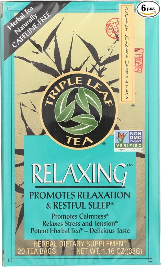 Triple Leaf Tea Relaxing 20 Tea Bags (Pack of 6)
