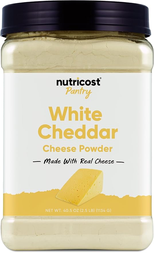 Nutricost Pantry White Cheddar Cheese Powder (2.5 Pounds Per Bottle) - Powdered Cheese :: Great for Cooking Baking Popcorn and More!
