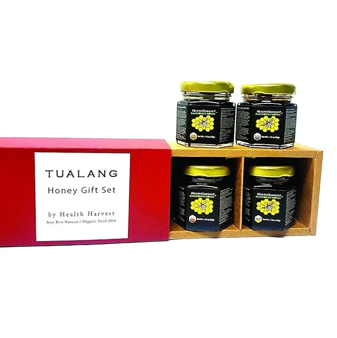 [Gift Choice] Tualang Honey Gift Set | Total Activity 9.5+ to 14+ | Pollen Count 2.4M+ to 6.5M+ | Pollen Varieties 100+ to 200+ | Multiple Awards-Winning (Red)