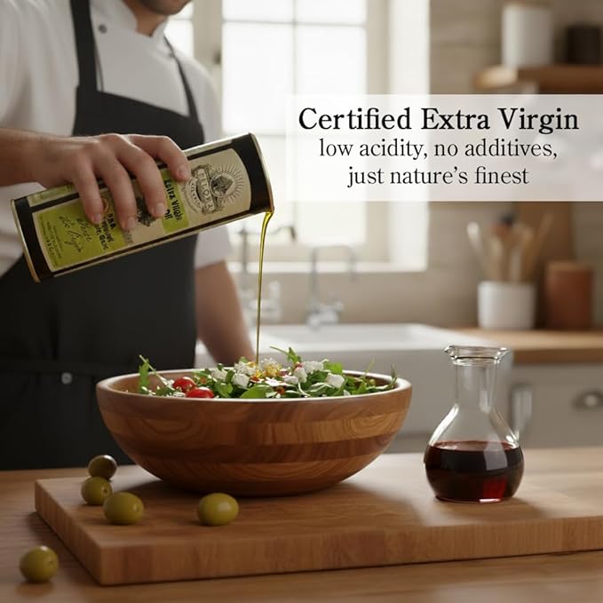 Ellora Farms Single Estate Extra Virgin Olive Oil PDO Crete Greece Traceable Olive oil Kosher 17 oz. Tin Pack of 2