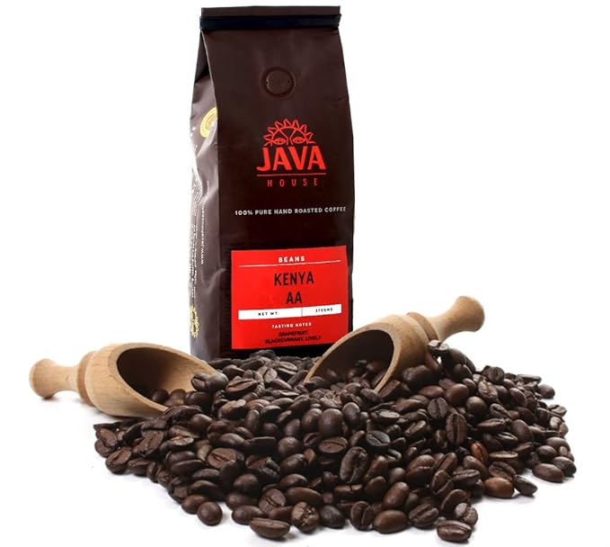 Kenya AA Specialty Coffee Beans - Medium Roast Single Origin Arabica Kenyan Coffee. Fair Trade 375gms (Pack of 2)