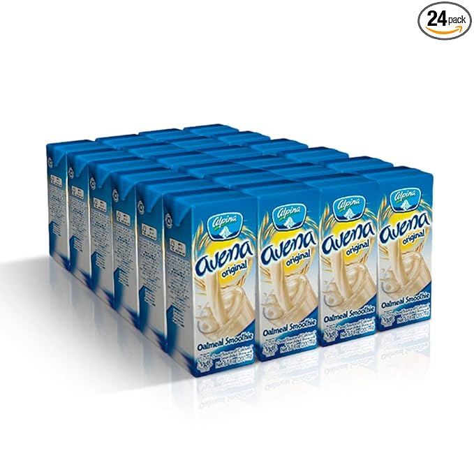 AVENA ALPINA Original Oatmeal Smoothie. 100% Organic Whole Grain Oats. Low Sugar Low Carbs Non-GMO Oats. Your Instant Oatmeal 24 Pack x 6.7 ounces each.