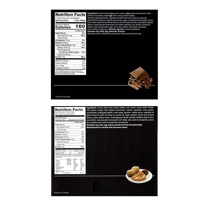 PROTIFIT - Low Calorie Choc-A-Lot Chip &amp Peanut Butter Cup Protein Bar 2 Pack High Protein 15g Protein Low Carb Low Sugar Ideal Protein Compatible 7 Servings Per Box (2 Pack)