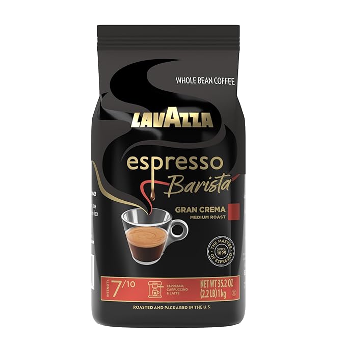 Lavazza Espresso Barista Gran Crema Whole Bean Coffee Blend Medium Espresso Roast Oz Bag (Packaging May Vary) - 2.2 LB 35.2 Ounce