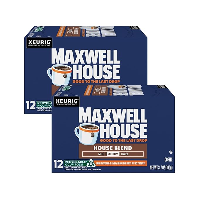 Maxwell House Blend Coffee K Cup Single Serve 24 Count