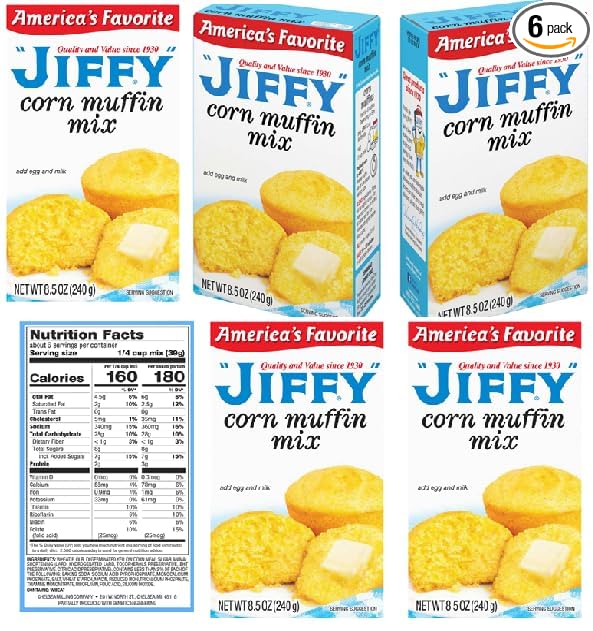 Corn Muffin Mix bakes into a delicious muffin or sweet cornbread 6 Boxes 8.5 oz. Box
