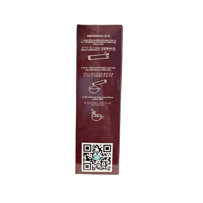 Hubbybee Fit 16 in 1 Coffee - 18g x 10 Sachets | Premium Coffee Blend Infused with Natural Ingredients for Health and Vitality