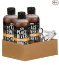 3x Peace River Honey Honey Pineapple Jalapeno 12 OZ Bundle with Measuring Spoon Set – Sweet and Spicy Blend with Pineapple Heat Plus Stainless Measuring Tools – Gift Set (4 Items)