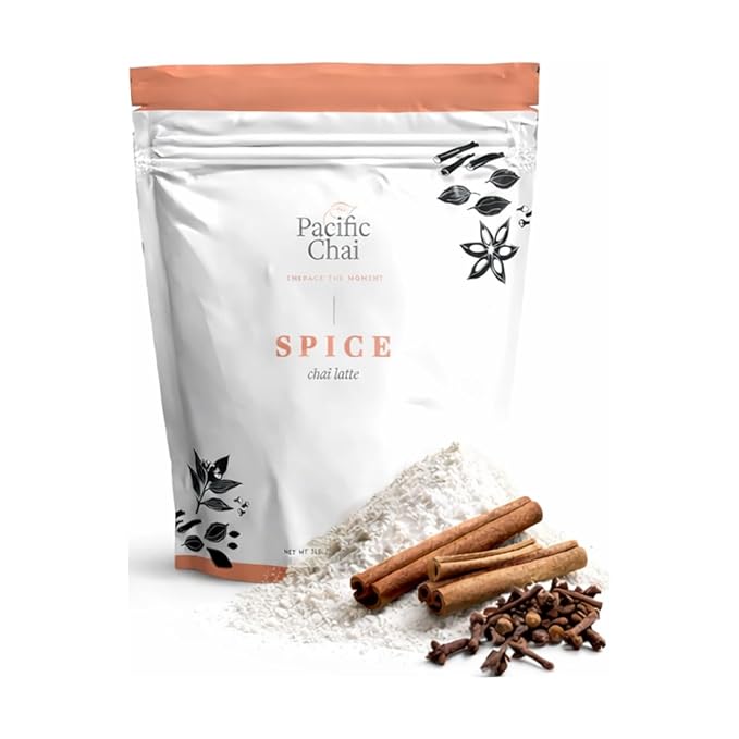 Pacific Chai Spiced Chai Latte Mix Instant Chai Tea Latte Drink Mix Gluten Free Kosher Certified Powder Beverage Café Style Chai Latte 3 LB (Pack of 2)
