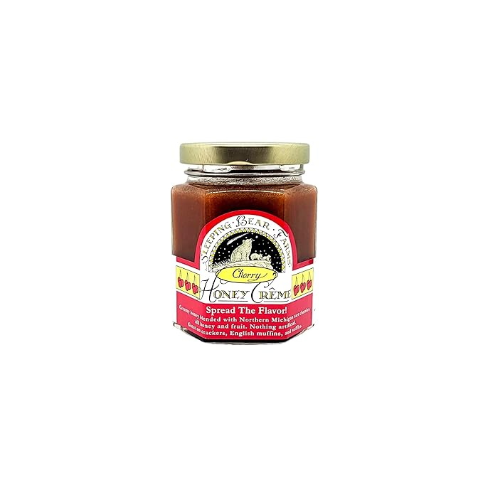 Creamed Cherry Honey Creme 8 oz. Jar - Case of 12