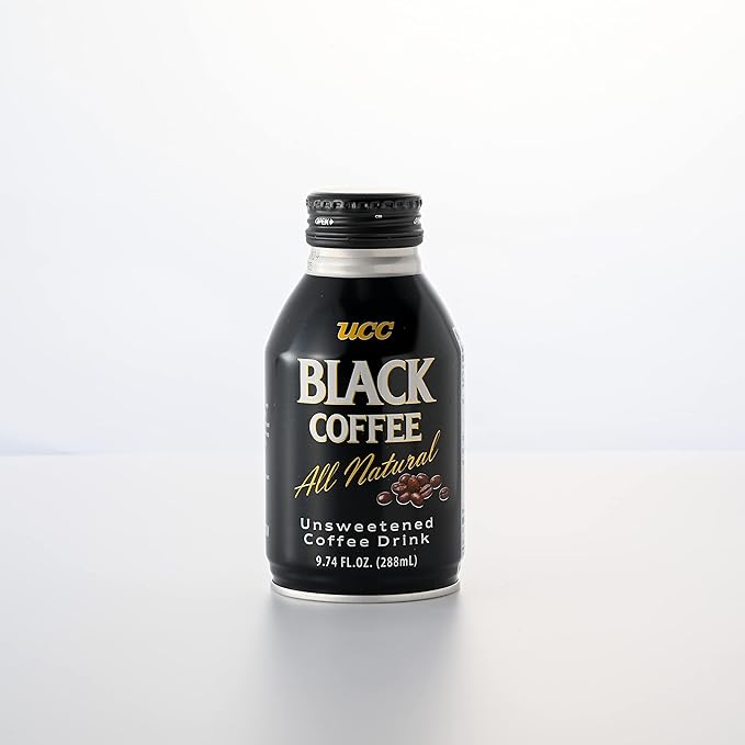 UCC Ready to Drink Black Coffee 9.74 FL OZ (Pack of 24) All Natural Unsweetened Coffee Instant Drinks Ingredients Water &amp Coffee Smooth and Creamy Convenient Bottle Imported from Japan