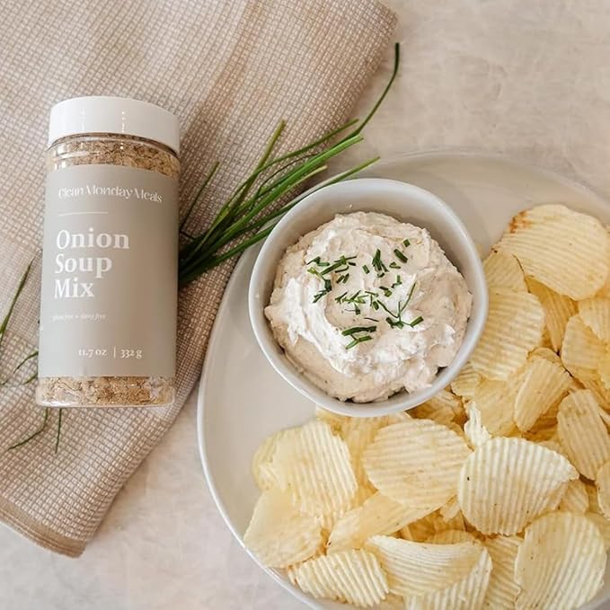 Clean Monday Meals Onion Seasoning Mix | Gluten Free Dairy Free No Artificial Additives | Versatile Dry Onion &amp Garlic Seasoning for Soups Sauces &amp Cooking | 11 oz (≈ 314 g)