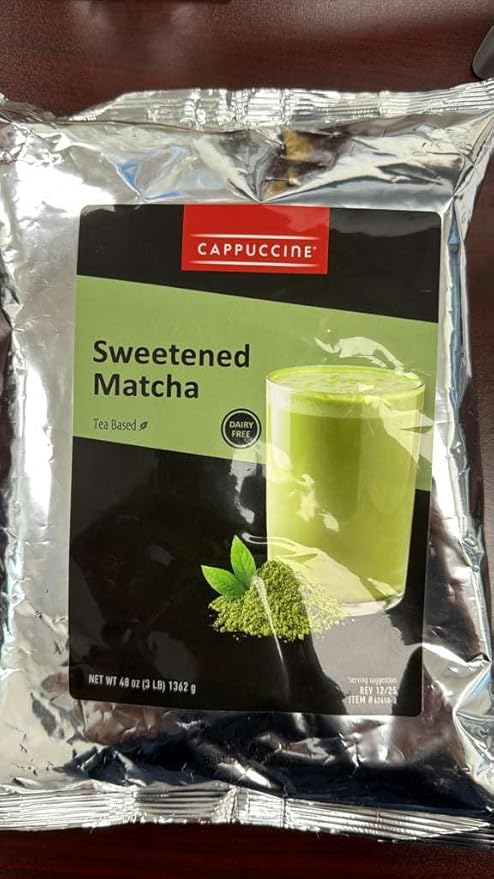 Cappuccine Sweetened Matcha Green Tea Latte Frappe Mix 3 Pounds