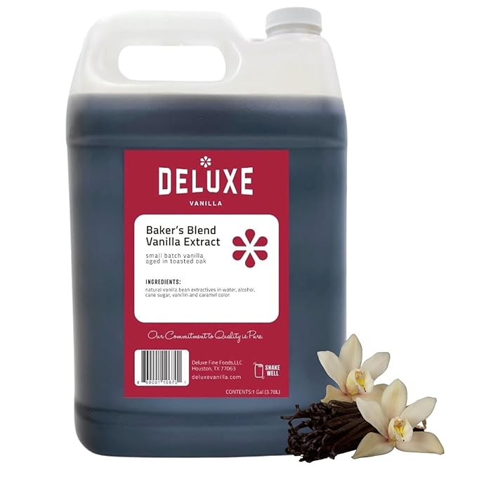 Bakers Blend Vanilla Extract Bulk 128 oz Made with Real Vanilla Extractives (1 Gallon)