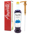 Amoretti - Blue Raspberry Beverage Infusion 94 Servings Per Bottle (750 ml) - Drink Mix &amp Water Enhancer with Pump for Flavoring Cocktails Waters Teas and other Beverages Preservative Free