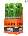 Kickass Jalapeño Cheddar Snack Sticks 16ct Case - 2oz Twin Packs of Pork and Beef Jerky Meat Sticks - Beef Sticks Meat Snacks - Jerky Sticks