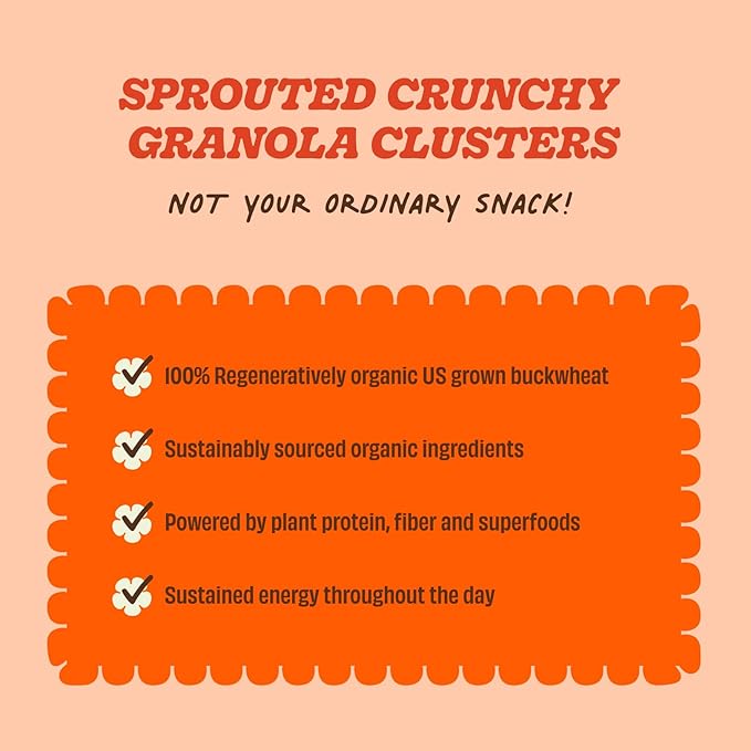 Clusterbucks Superfood Clusters – Grain-Free Keto-Friendly Granola with Regeneratively Grown Sprouted Buckwheat– Gluten-Free Low-Carb Organic Healthy Snack (6 Ounce (Pack of 6) Variety #3)
