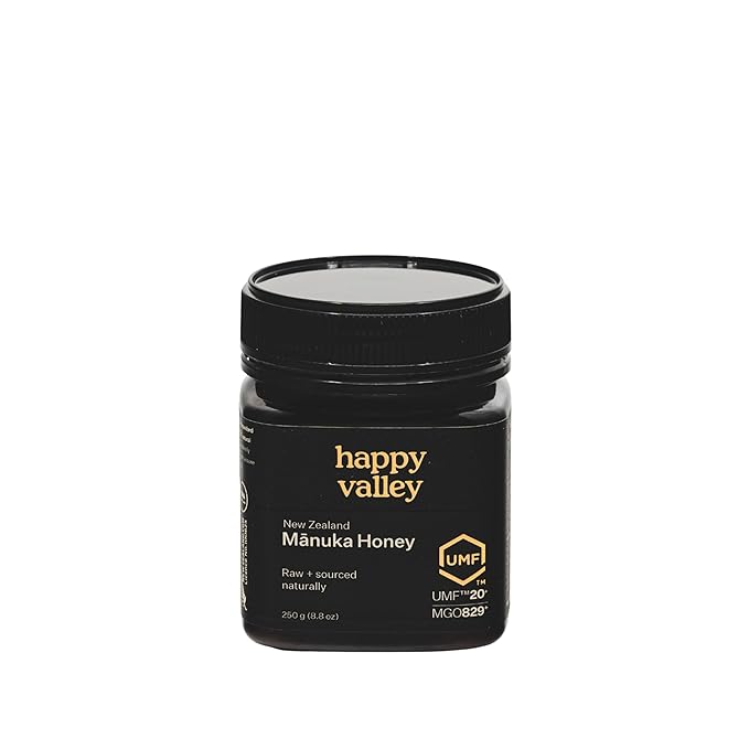 Happy Valley Manuka Honey - UMF 20+ (8.8oz 250g) - Certified Raw New Zealand Mānuka - UMF 20+ MGO 850+