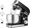 Kitchen in the box Stand Mixer3.2Qt Small Electric Food Mixer6 Speeds Portable Lightweight Kitchen Mixer for Daily Use with Egg WhiskDough HookFlat Beater (Black)