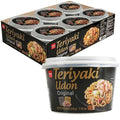 Wang Teriyaki Udon Instant Noodle Bowl – Real Katsuobushi Thick Chewy Udon Noodles Ready to Eat Microwave Meal in 90 Seconds Pack of 6