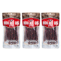 Boujee Q’s Beef Stix - Beef &amp Cheddar - 100% Soft Beef Snack Sticks - Smoked Jerky-Style Protein Snack - Gluten-Free Low Carb No Sugar Keto Friendly - Made in USA - 3 Pack