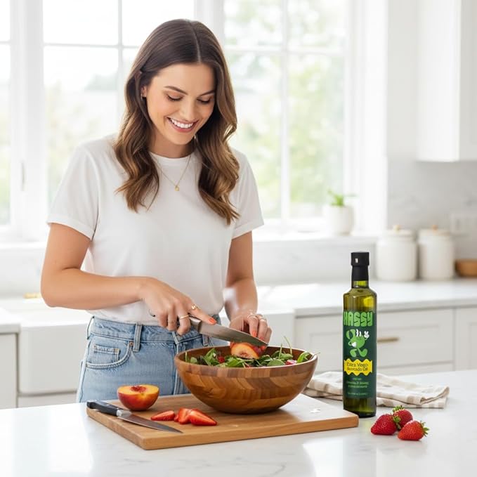 HASSY Avocado Oil Duo – High-Heat Cooking Oil &amp Extra Virgin Oil for Salads Dressings &amp Finishing Touches – Non-GMO Kosher Premium Quality