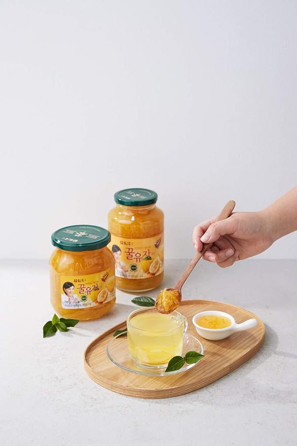 Damtuh Honey Citron Tea &amp Honey Ginger Tea Bundle Pack 1000g - 2.20lb x 2 Bottle