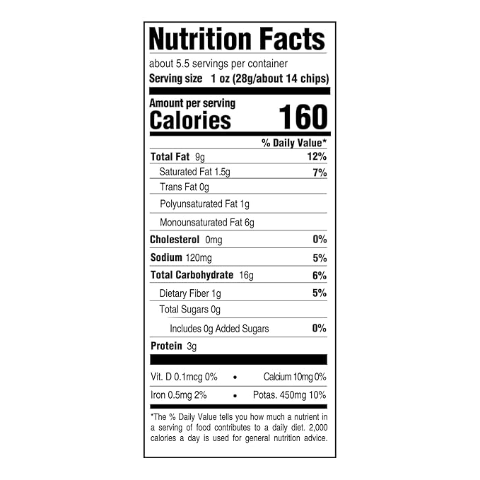 Boulder Canyon Classic Sea Salt Flavored Potato Chips Made With Avocado Oil Canyon Cut Gluten Free 5.25 Ounces (Pack Of 12)