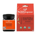 Wedderspoon Raw Premium Manuka Honey KFactor 16 (8.8 Oz Pack of 1) and Manuka Honey Drops Ginger &amp Echinacea (20 Count Pack of 1) - Genuine New Zealand Honey Perfect Remedy For Dry Throats