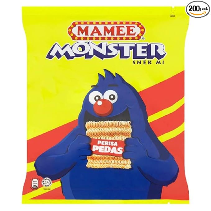 Mamee Monster Family Pack Snack Noodles 25g (Spicy 200 Packs)