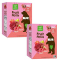 Strawberry &amp Raspberry Fruit Rolls Variety Pack Real Fruit Snacks No Added Sugar Gluten Free Non-GMO 16.8 oz (48 Rolls) – 2 Pack