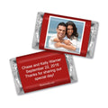 Personalized Wedding Candy Favors with Photo Mini Wrappers - Crimson