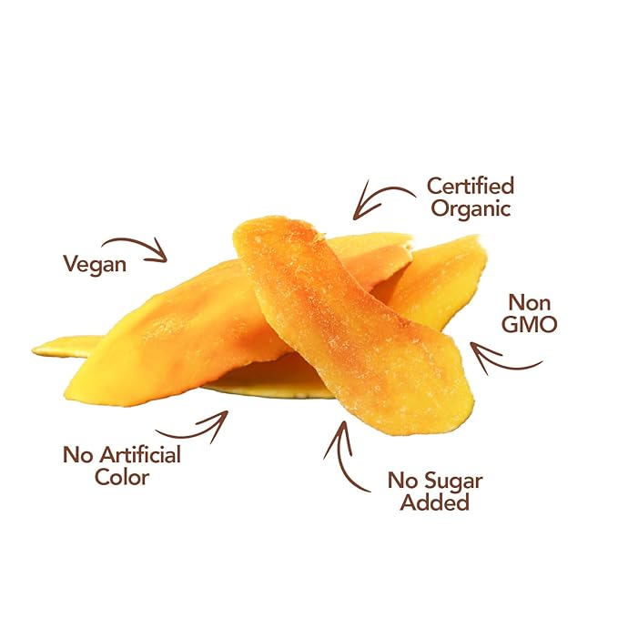 Earthside Farms - Dried Organic Mango Variety Pack Original and Citrus Splash Dried Mangoes Gluten Free No Added Sugar Non GMO Organic Vegan Snack Naturally Sweet and Flavorful (2.8oz 4 pack)
