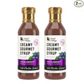 Creamy Gourmet Breakfast &amp Dessert Syrup | Organic Ingredients - Clean Label | No Preservatives Artificial Flavors or Corn Syrup | Gluten-Free | Dutch Village Huckleberry 12 fl oz -2 PK
