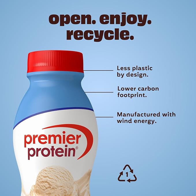 Premier Protein Shake Vanilla 30g Protein No Added Sugar 24 Vitamins &amp Minerals to Support Immune Health 11.5 fl oz 12 Pack