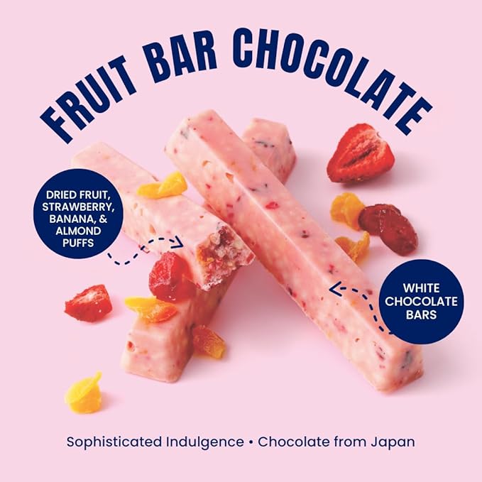 ROYCE' Fruit Bar Chocolate - Fruit Flavored Chocolate Bar| Gourmet Snack for Gifting &amp Indulging | Japanese Chocolate from Hokkaido (12 Pieces of Chocolate)