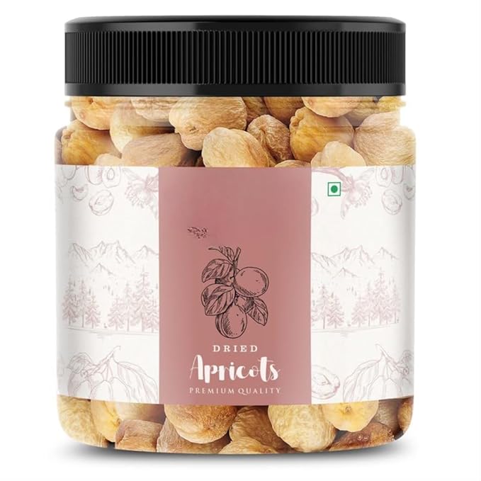 Generic Dried Premium Afghani Apricots Jar Pack | Vegan Sun Dried Apricots | Gluten Free &amp Sodium Free | Add in your Healthy Recipes | Dry Fruit -250 gm