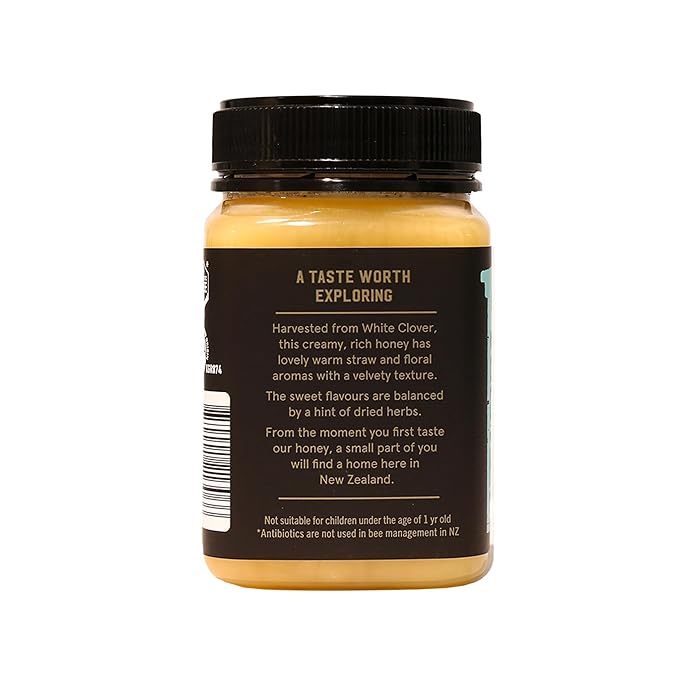 Taylor Pass Honey Co Creamed Clover Honey | Raw Creamed New Zealand Honey | Naturally Sweet &amp Velvety | Non-GMO Halal B Corp Certified | BPA-Free Jar | 1 lb 1.6 oz