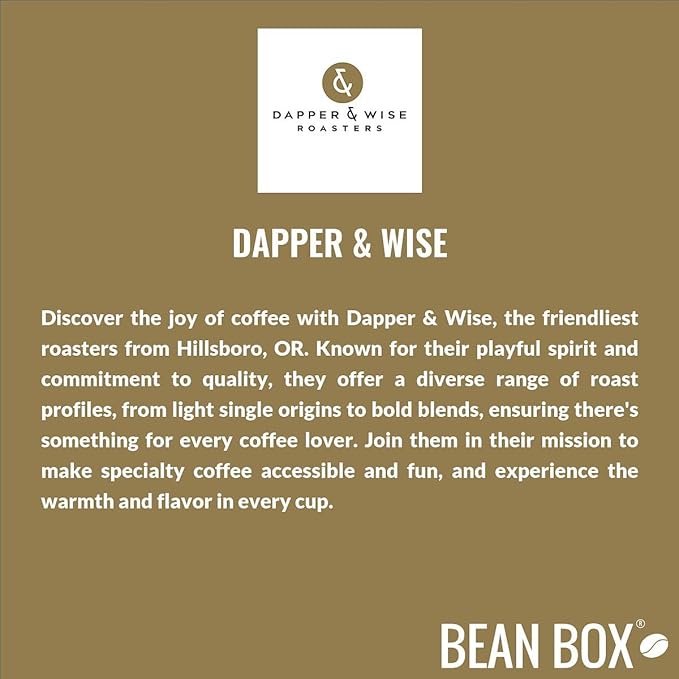 Decaf Stag Espresso Blend - Roasted by Dapper &amp Wise - Whole Bean Coffee - 12 Ounce Bag