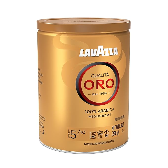 Lavazza Qualità Oro Ground Coffee Medium Roast 100% Arabica 8.8 oz Tin (Pack of 6)