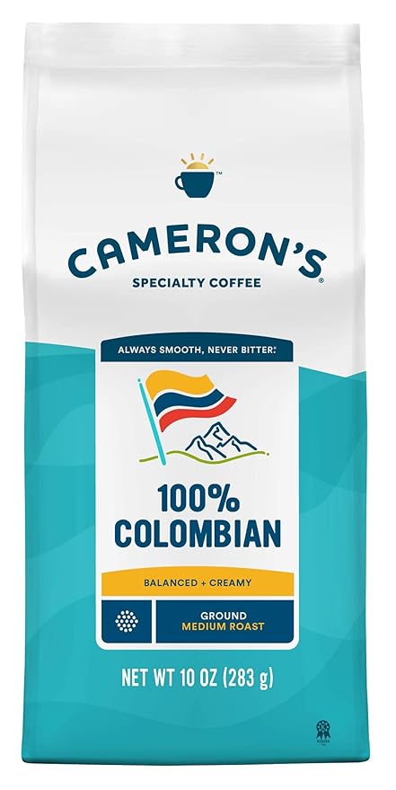 Cameron's Coffee Roasted Ground Coffee Bag 100% Colombian 10 Ounce Pack of 6