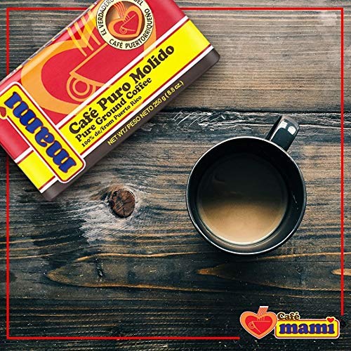 Cafe MAMI Kit: 100% Puerto Rican Premium Ground Coffee 8.8oz - 3 Pack + (1) Limited Edition Puerto Rican Sticker by Artist Jose Hoffman