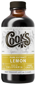 Cook's Pure Lemon Extract Premium Quality Cold Pressed Lemon Sugar Free Gluten Free Allergen Free16 oz