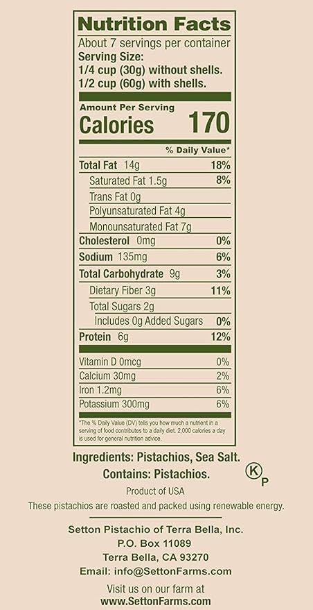 Setton Farms Pistachios Dry Roasted and Salted Pistachios Extra Large Premium California Pistachios In Shell Pistachios 3lb Burlap Gift Bag 48 oz Certified Non-GMO Gluten Free Vegan and Kosher