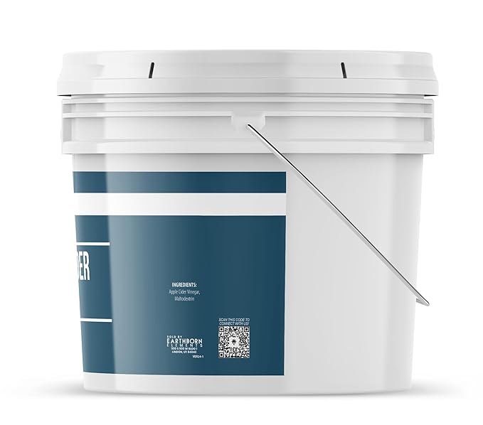 Earthborn Elements Apple Cider Vinegar Powder 1 Gallon Bucket Cooking &amp Baking Dry Powder (Pack of 2)