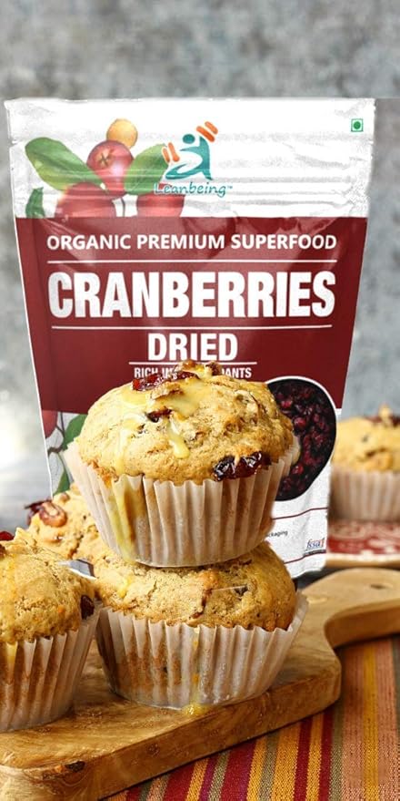 Astha Leanbeing - Dried Cranberries (500g) Rich in Fiber | High in | unsweetened Visit the LEANBEING Store